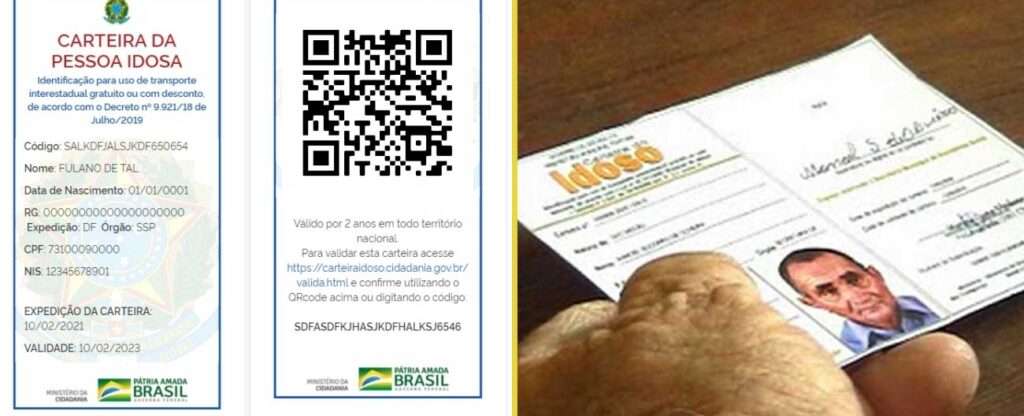 carteira da pessoa idosa