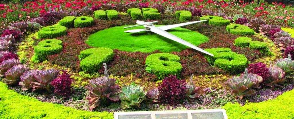 O maior relógio floral do mundo