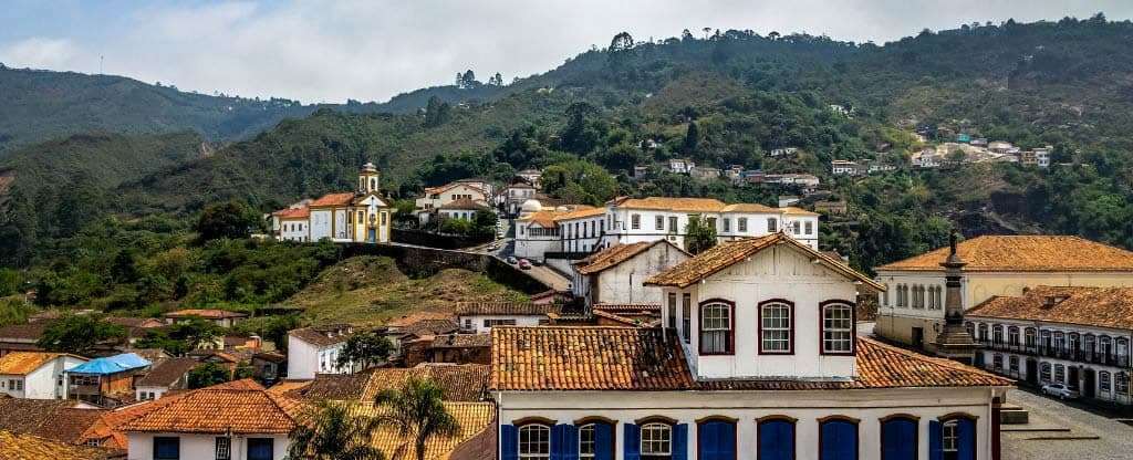Vista aérea da cidade de Ouro Preto