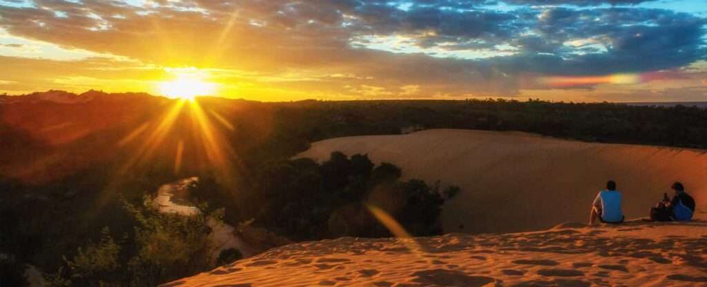 Por do sol nas dunas do Jalapão